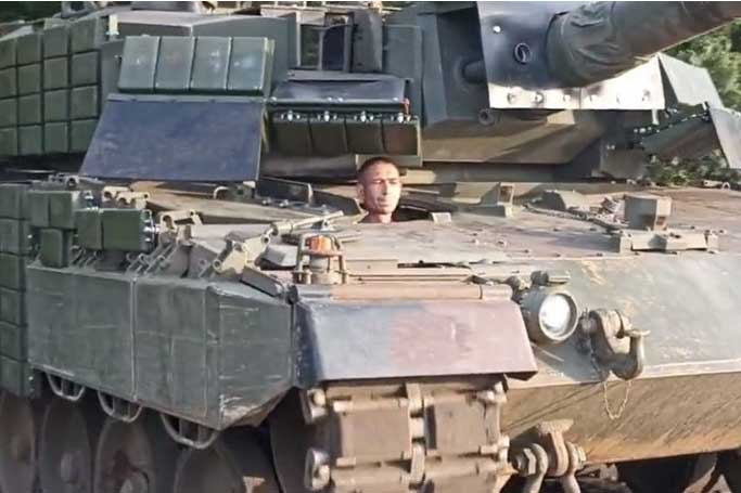 Độc đáo hình ảnh Leopard 2A4 mặc giáp ERA Liên Xô