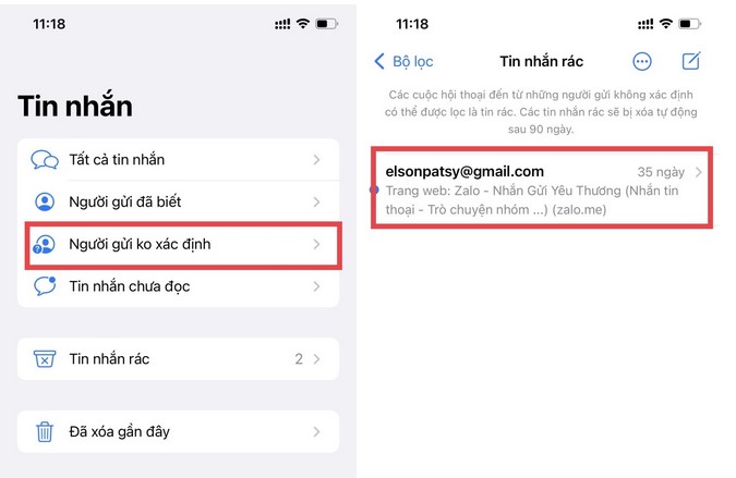 Hướng dẫn lọc tin nhắn rác trên iPhone 