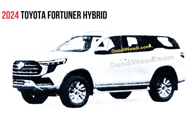 Hình ảnh rò rỉ của Toyota Fortuner Hybrid 2024.