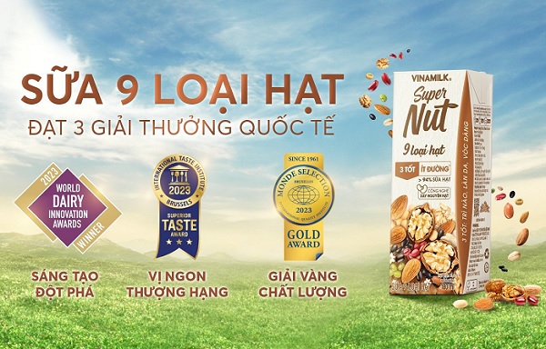 "Tân binh" sữa hạt Vinamilk Super Nut sở hữu 3 giải thưởng quốc tế danh giá