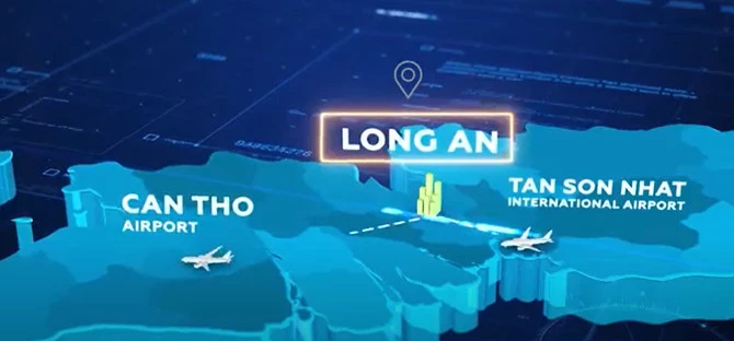 Từ Long An đến Trung tâm TP Hồ Chí Minh và Cảng hàng không quốc tế Tân Sơn Nhất chỉ từ 45-60 phút, nhà đầu tư tại Long An sẽ thuận lợi trong kết nối, vận chuyển hàng hóa, rút ngắn thời gian, chi phí, tăng sức cạnh tranh.