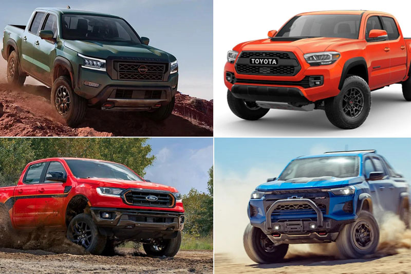 Top 10 xe bán tải cỡ trung tốt nhất năm 2023