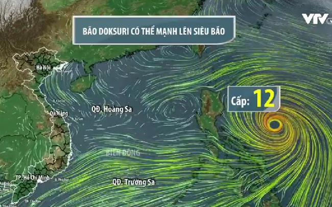 Bão Doksuri ít khả năng đi và Biển Đông nhưng vẫn gây thời tiết xấu