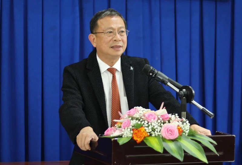 Ông Võ Ngọc Trình – Phó Chủ tịch UBND TP Đà Lạt, phát biểu bế mạc trại sáng tác. 