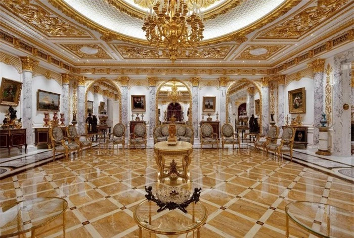 Cận cảnh bên trong căn biệt thự giá 4.800 tỷ đồng đắt nhất ở "thành phố vàng" Dubai: Nội thất dát vàng lá, đá cẩm thạch sáng lung linh - 4