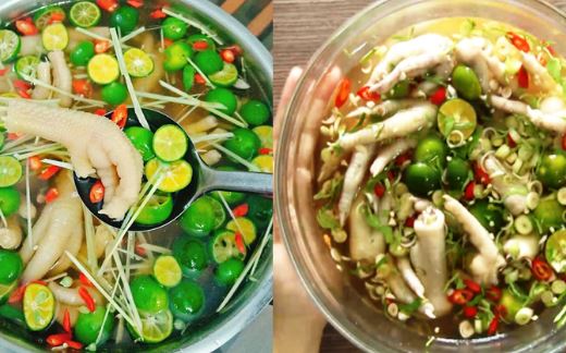 Bí quyết làm chân gà ngâm sả tắc giòn ngon mà không hề bị đắng