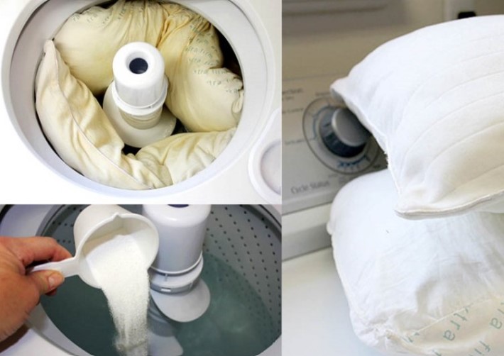 Mẹo giặt sạch chăn, ga, gối dùng lâu ngày bị vàng ố
