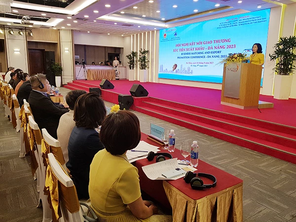 Hội nghị kết nối giao thương, xúc tiến xuất khẩu - Đà Nẵng 2023 diễn ra sáng 4/8.