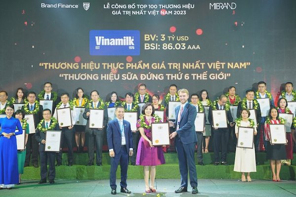 Thương hiệu Vinamilk tiếp tục thăng hạng với giá trị chạm mốc 3 tỷ USD