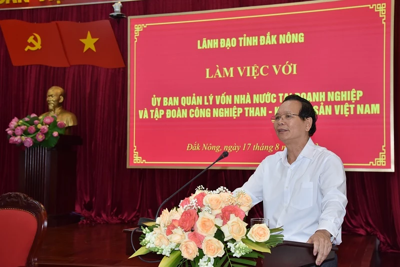 Bí thư Tỉnh uỷ Đắk Nông Ngô Thanh Danh kết luận buổi làm việc.