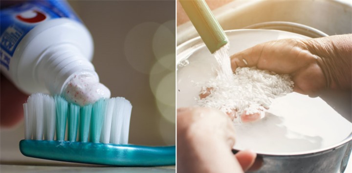 Công dụng bất ngờ của hỗn hợp kem đánh răng và nước vo gạo - 2