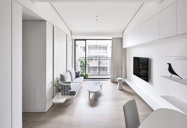 Thiết kế phòng khách với phong cách tối giản cho căn hộ chung cư