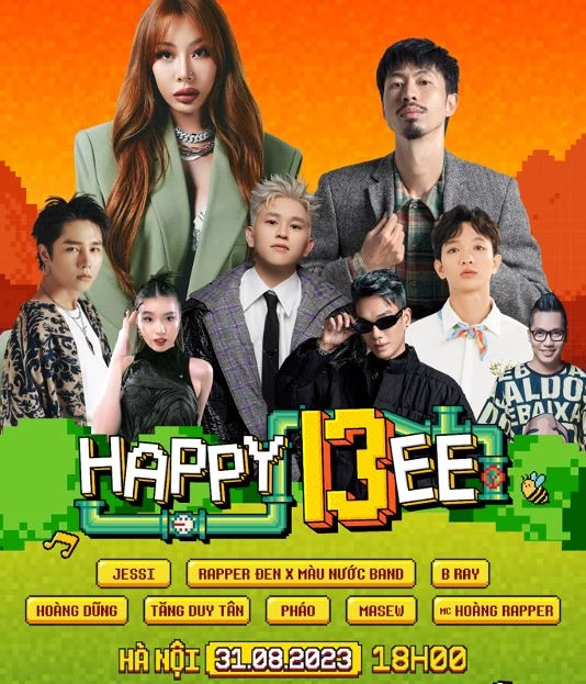 Jessi sẽ cùng với Đen, B Ray và Masew, Hoàng Dũng, Tăng Duy Tân và rapper Pháo trình diễn tại Happy Bee 13 diễn ra tại Hà Nội 31/08 tới đây.