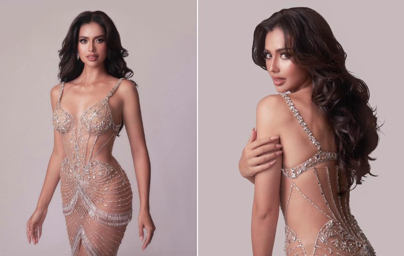 Đằng sau 2 bộ váy dạ hội trong suốt của Hoa hậu Hoàn vũ Thái Lan