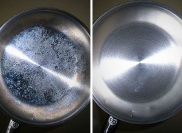 Vì sao xoong nồi thường xuất hiện những vệt loang cầu vồng, chúng có độc không?