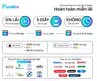 Fundiin cung cấp một giải pháp Trả sau tối ưu và đáng tin cậy cho người dùng.