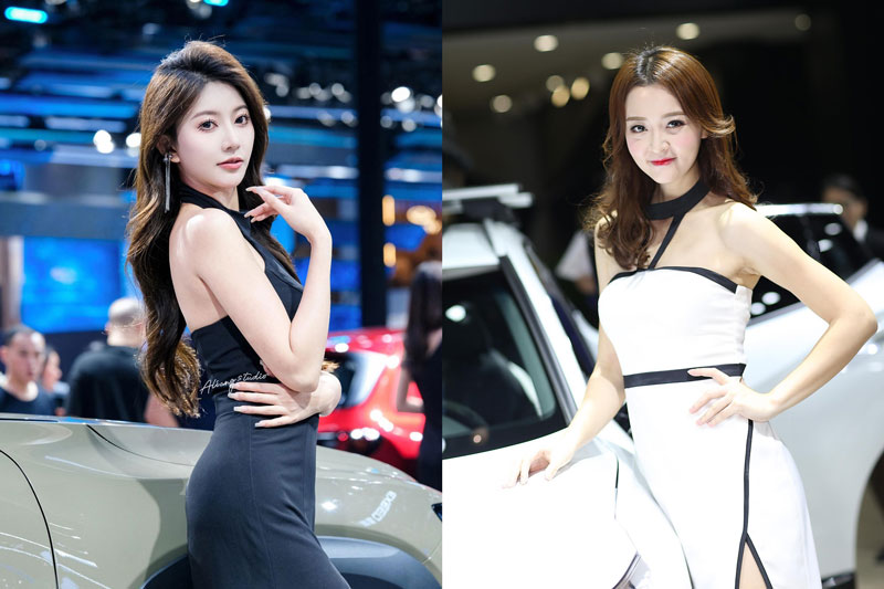 Không thể rời mắt trước dàn người đẹp Trung Quốc đọ dáng bê xe hơi