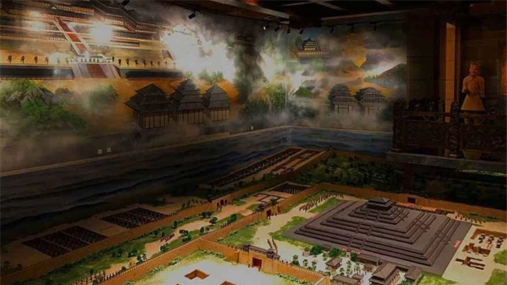 Hình ảnh mô phỏng cho lăng mộ Tần Thủy Hoàng