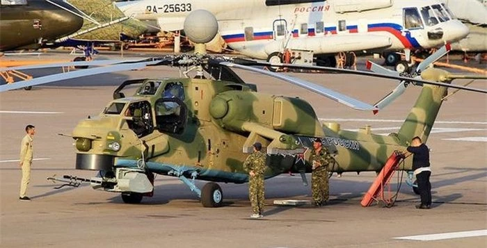 Trực thăng Mi-28N thực sự là cỗ máy đáng gờm khi trang bị hai động cơ VK-2500 công suất 2.200 mã lực mỗi chiếc, thậm chí có thể lên tới 2.700 mã lực trong trường hợp khẩn cấp.