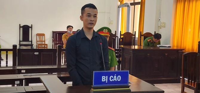 Bị cáo Nguyễn Chế Linh tại phiên xét xử sơ thẩm 