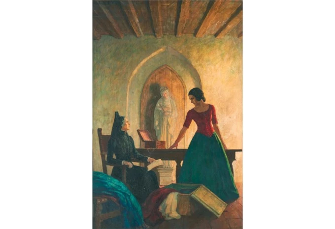  Bức tranh được người phụ nữ mua về từ cửa hàng đồ cũ với giá 100.000 đồng (Ảnh Artnews.com) 
