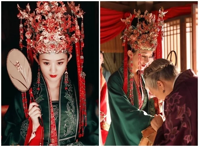 Hình tượng cô dâu giống nhau của Cảnh Điềm và Triệu Lệ Dĩnh