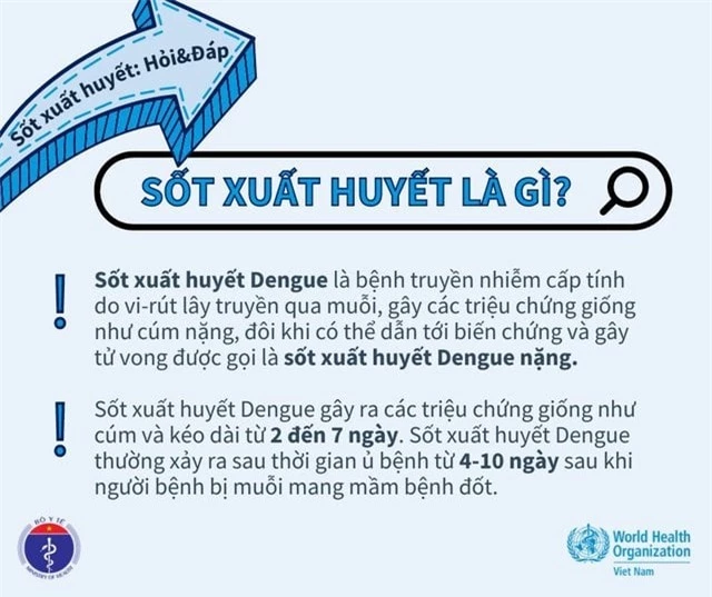 Theo Tổ chức Y tế thế giới, tỷ lệ mắc mới sốt xuất huyết Dengue tăng trên 30 lần trong vòng 50 năm qua. (Ảnh: Bộ Y tế)