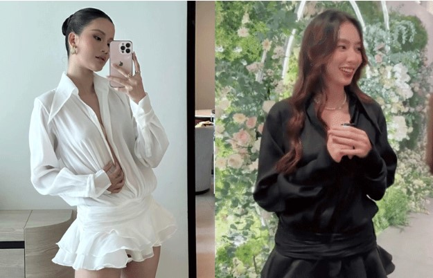 Hương Ly và Thùy Tiên đụng hàng: Người kín đáo, người lại chơi lớn buông khuy lấp ló vòng 1