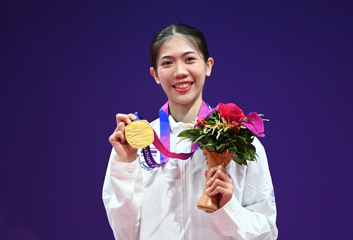 Nữ võ sĩ xinh đẹp vừa giành HCV taekwondo Asiad 19