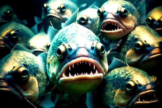 Những điều sẽ xảy ra nếu bạn thả một con cá sấu vào hồ đầy cá piranha