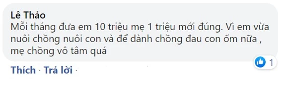 Mỗi tháng chồng đưa mẹ 10 triệu tiêu xài nhưng chỉ đưa vợ 1 triệu còn mạnh miệng: "Cô đẻ con cô tự nuôi, nhiệm vụ của tôi là báo hiếu" khiến hội chị em dậy sóng phân bua - Ảnh 5.