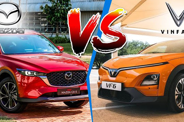 So sánh ‘tân binh’ xe điện VinFast VF 6 với Mazda CX-5