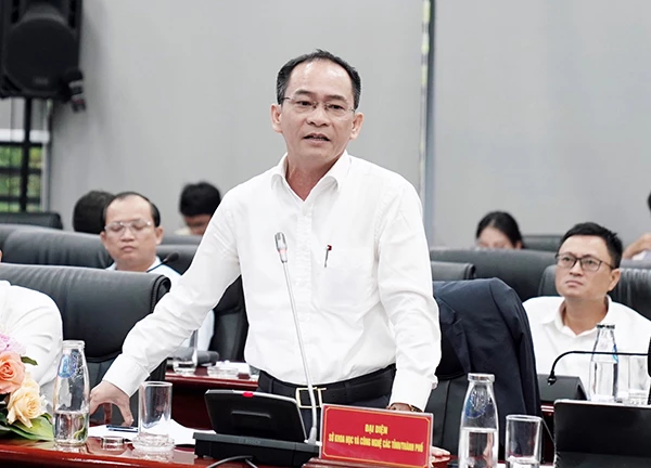 TS Lê Đức Viên - Giám đốc Sở KH&CN Đà Nẵng phát biểu tại hội thảo.