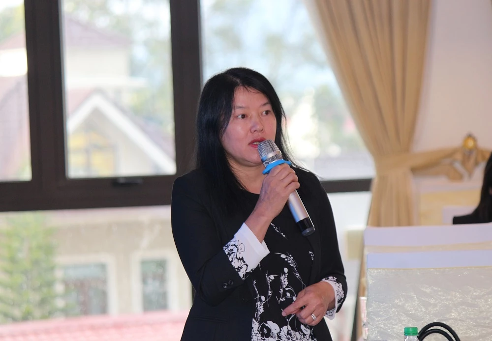 Bà Trần Thị Vũ Loan – Phó Chủ tịch UBND TP Đà Lạt, chia sẻ tại toạ đàm.