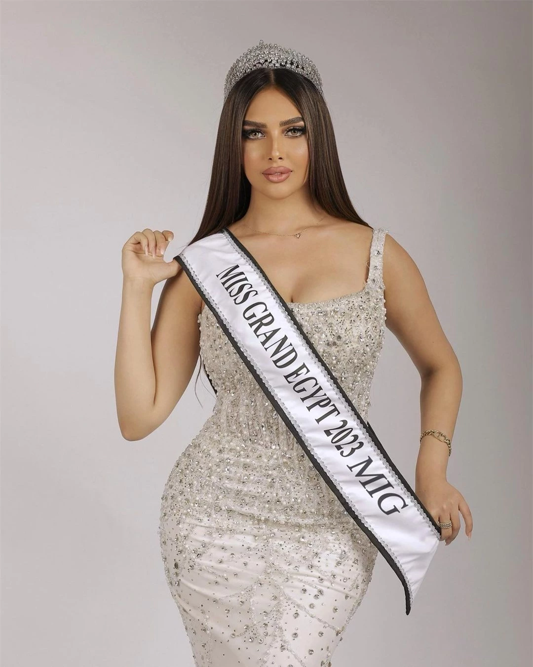 Người đẹp Ai Cập từ chối khi được phỏng vấn ở Hoa hậu Hòa bình ảnh 1