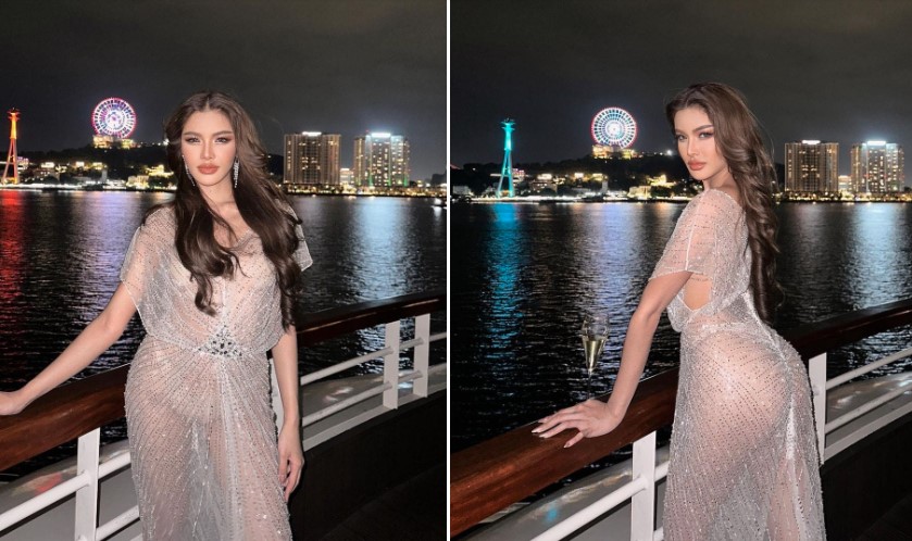 Hoa hậu Hòa bình Thái Lan mặc váy xuyên thấu, khoe vẻ gợi cảm hút hồn