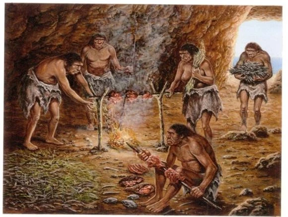 người xưa, người cổ đại, sử dụng lửa trong hang, đốt lửa trong hang động