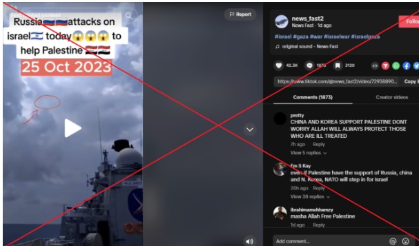 Xuất hiện video 'Chiến hạm Nga nã tên lửa vào Israel': Chi tiết lạ về con tàu hé lộ sự thật