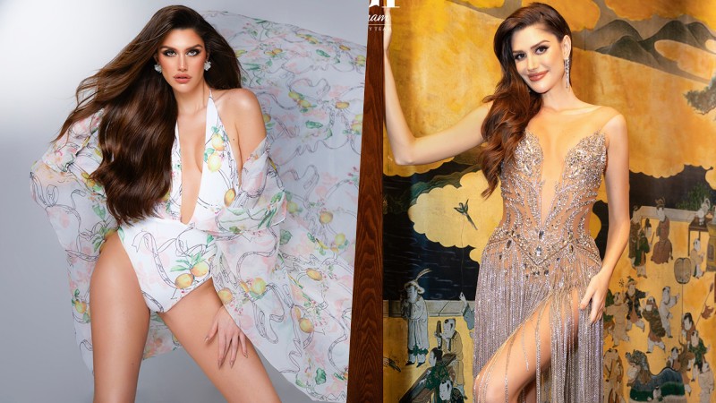 Miss Grand International 2022 Isabella Menin "say mê" với thiết kế Lê Thanh Hoà