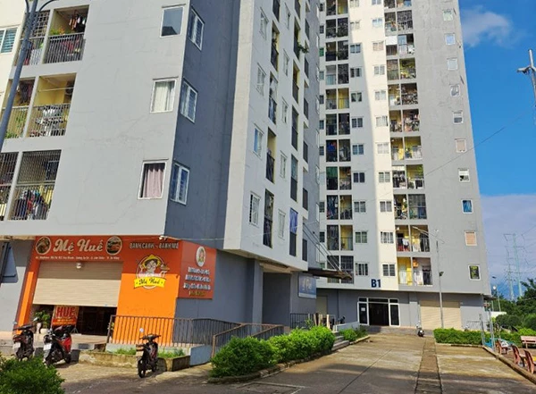 Khối nhà B1, B1A khu chung cư nhà ở xã hội KCN Hòa Khánh.