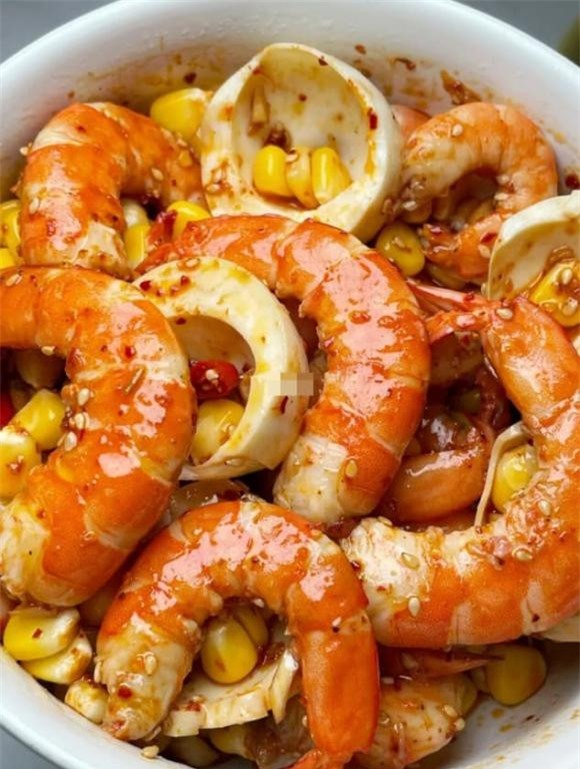 tôm luộc sốt chua cay 0 món ngon giảm cân, thực đơn giảm cân, tôm trộn