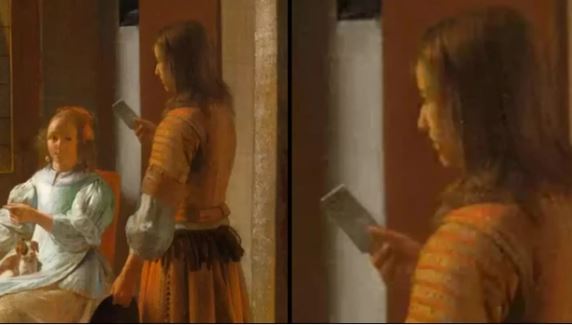 Phóng to 10 lần bức họa cổ hơn 350 tuổi, dân mạng ngỡ ngàng phát hiện món đồ đẳng cấp từ 'thế giới tương lai'