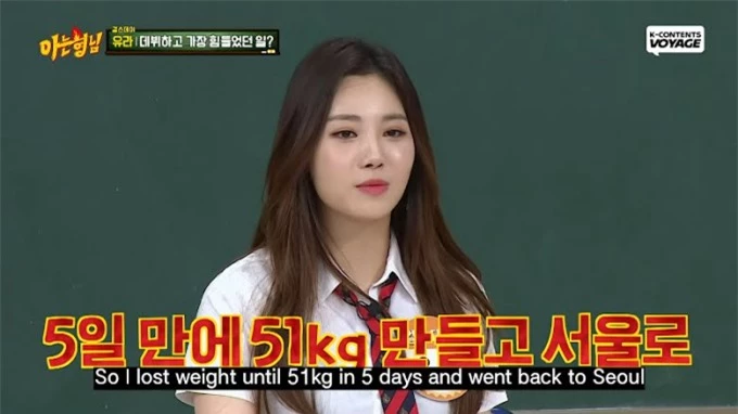 Yura giảm thành công 2kg chỉ trong 5 ngày. Nữ ca sĩ cho biết thêm trong suốt thời gian đó, cô chỉ ăn rau xanh mỗi ngày