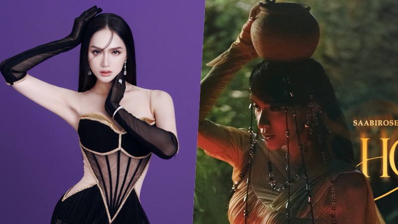 Hoa hậu Hương Giang tái xuất với tạo hình đầu đội lu đầy bí ẩn