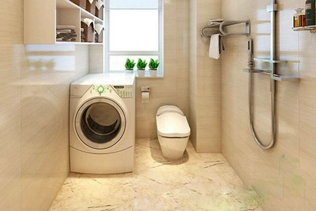 Có nên đặt máy giặt trong phòng tắm?