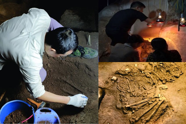 Cận cảnh di cốt niên đại 1 vạn năm phát hiện ở Hà Nam, bí ẩn tư thế lạ của ngôi mộ song táng