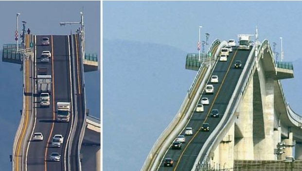 ‘Thót tim’ trước cây cầu dốc nhất thế giới: Độ cao thẳng đứng, ai nhìn cũng thấy khiếp sợ