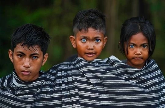 Bộ tộc có đôi mắt xanh hiếm lạ ở Indonesia ảnh 3