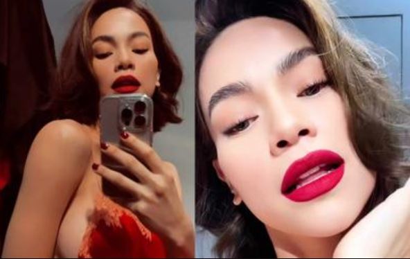 Hồ Ngọc Hà bất ngờ cắt tóc ngắn, diện váy mỏng trễ nải lộ cặp 'đào tiên' khiến netizen 'nhức mắt'