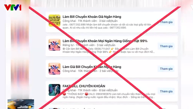 Tràn lan hội nhóm làm giả biên lai chuyển khoản ngân hàng